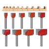 9Pieces Router Bit Set Trimming Straight Milling Cutter Wood Bits Tungsten Carbide Cutting Woodworking Trimming Tool