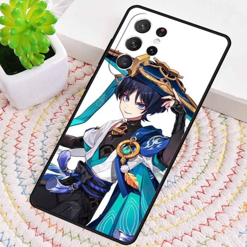 Scaramouche Genshin Impact soft Phone Case For Samsung Galaxy note 10 pro S26 S25 S24 S23 S22 Ultra Plus S21 FE S20 Cover