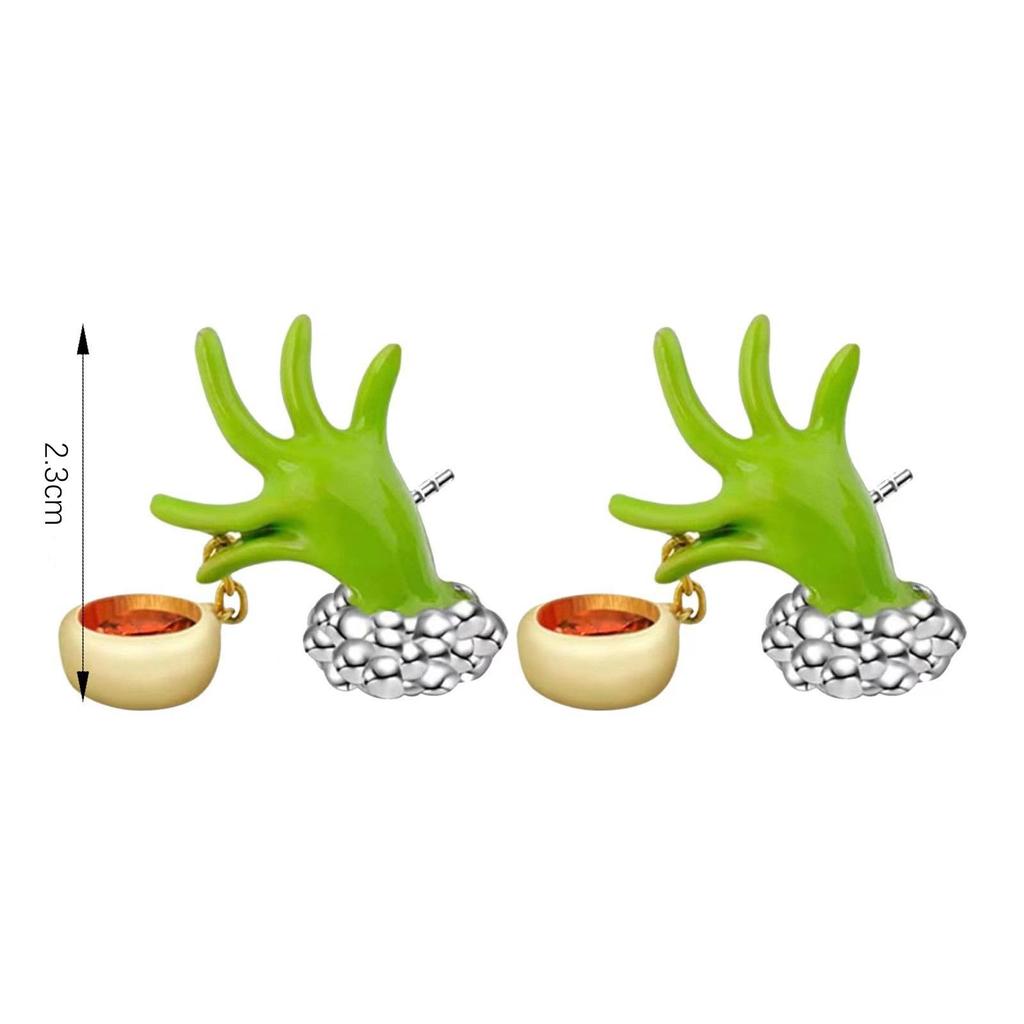 Grinch Grünes Monster Weihnachts-Ohrringe - Europäisches & Amerikanisches Modedesign
