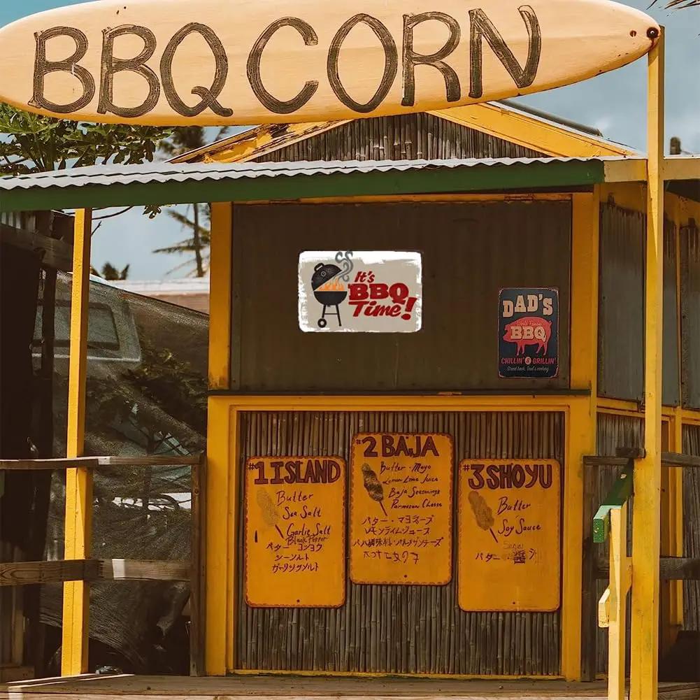 Semne metalice vintage pentru grătar, semn pentru grătar, semn pentru grătar, Bine ați venit la zona de grătar, semn pentru grătar, decor de perete pentru grătar, 8x12 inch