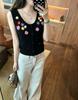 Miu Style 2026 Summer Floral Knit Vest Cardigan - Light Luxury, Casual, Versatile Top