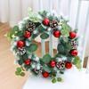 Door Wreath Realistic Eucalyptus Wreath Green Plant Decoration Artificial Christmas Wreath For Wall Front Door Window