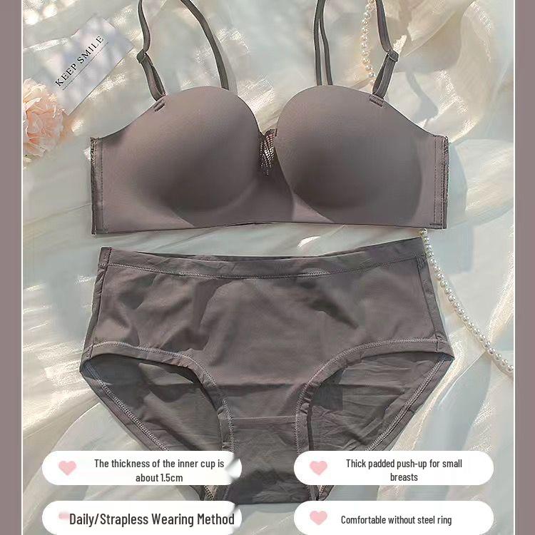Reggiseno Push-Up Senza Spalline Senza Cuciture per Seno Piccolo – Senza Ferretto, Antiscivolo, Regolabile, Sollevante e con Bellissimo Design sulla Schiena