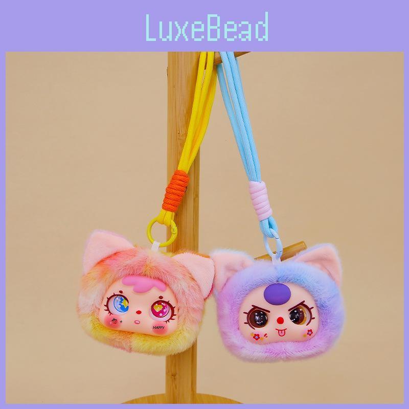 Cute Cat Head Plush Keychain Toy Children Backpack Decoration Gifts Festival