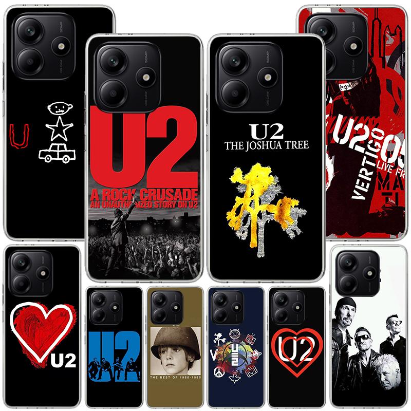 Band U-U2 Rock Phnoe Case for Phnoe Case for Xiaomi Redmi Note 15 14 14S 13 Pro Plus 12 12S 11S 11E 10S 10 11T 5G Unique Cover C