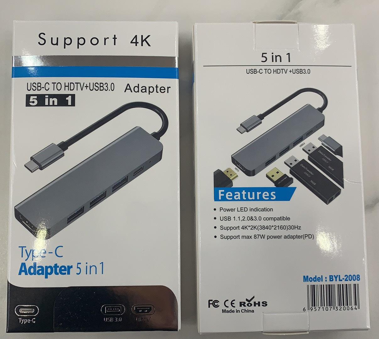 

Док-станция USB-C 5-в-1 с Gigabit Ethernet и HDMI