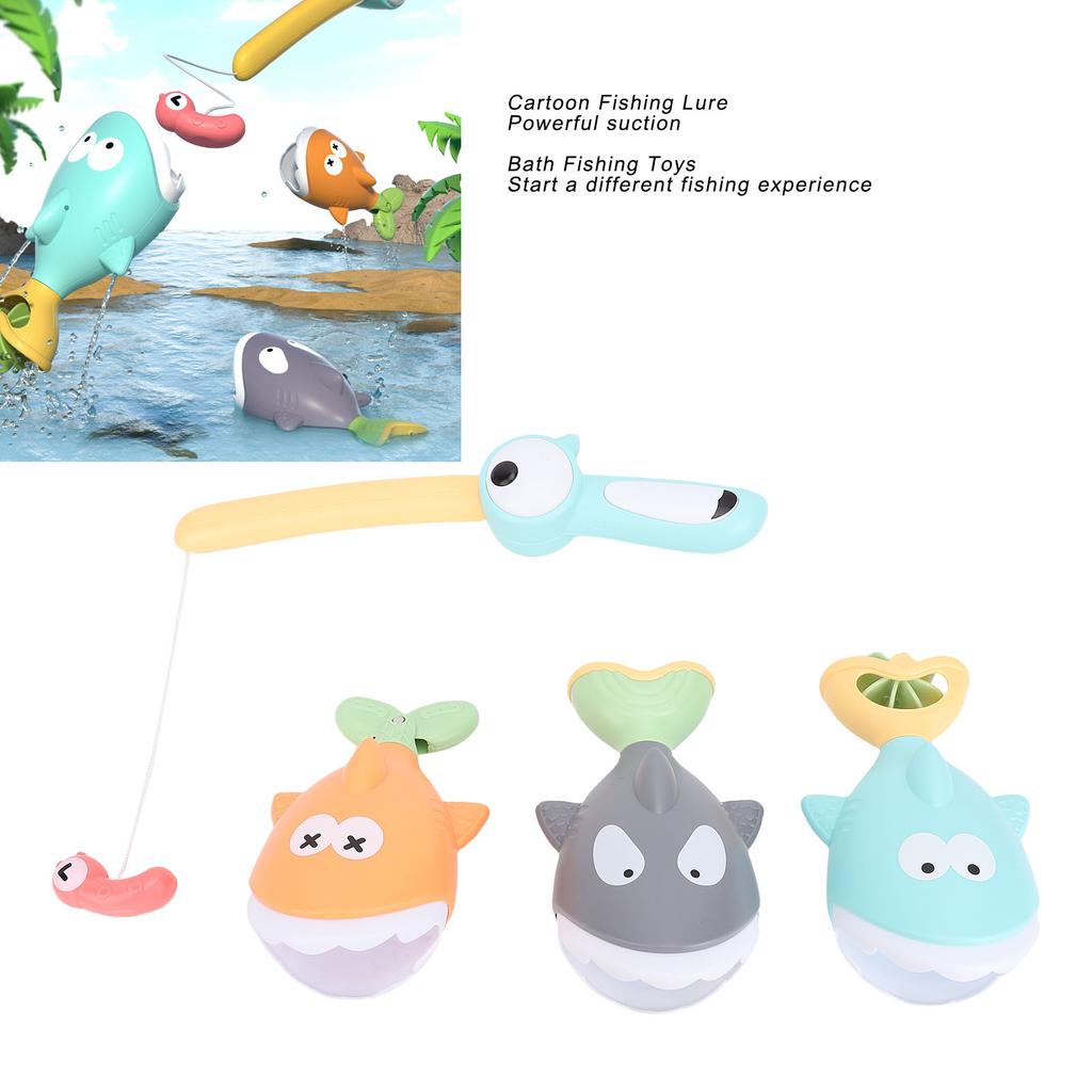 Bathtub Fishing Toy Set Sensory Development Interactive Baby Bath Toys Safe for Toddlers
