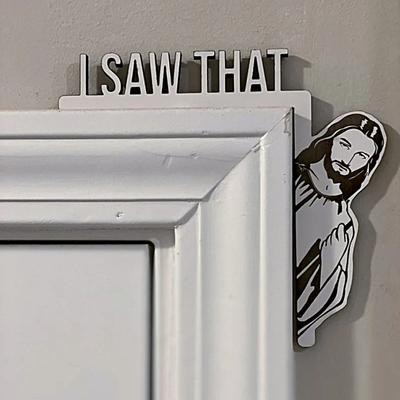 Vintage Jesus Ornament Eco-friendly Garden Door Corner I Saw That