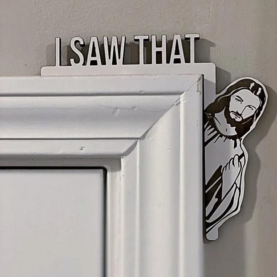 Vintage Jesus Ornament Eco-friendly Garden Door Corner I Saw That