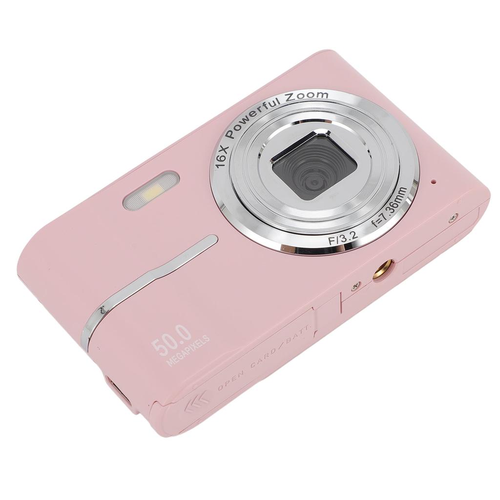 Digital Camera 50MP 1080P FHD Auto Focus 16x Zoom 2.4 Inch Screen Anti Shake Portable Compact Camera for Kids Students