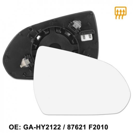 Mirror Glass w/ Backing Heated Passenger Side RH for Hyundai Elantra