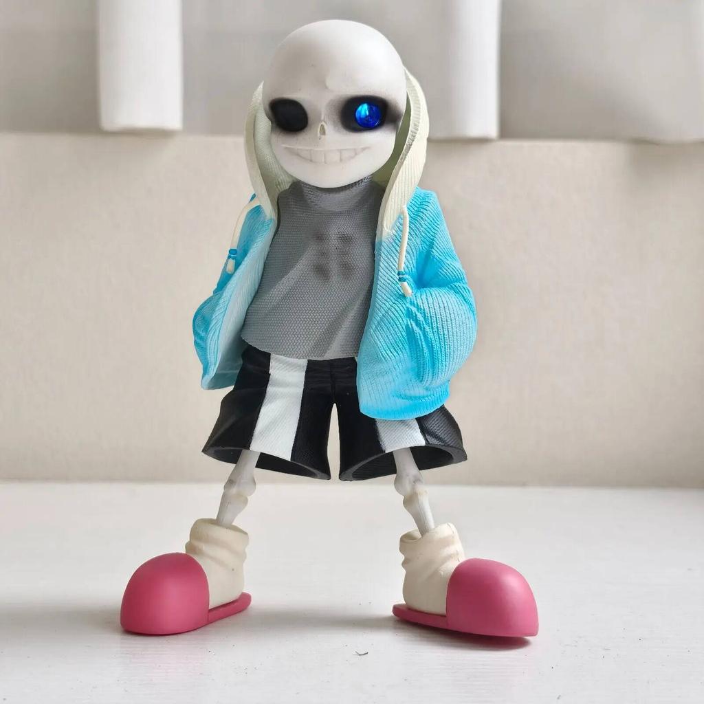 16CM Game Character Eye Glowing UNDERTALE Sans Skeleton Action Figure Anime Figure Model Toys Figure Collection Doll Gift