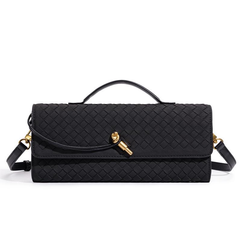 Damers Handgjord Vävd Dragspels Crossbody-väska - High-End, Trendig Clutch & Aftonaxelväska