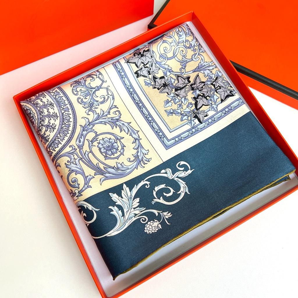 Gentle And Quiet Light Face! Elegant Retro Twill Silk Scarf Women'S Spring Mulberry Silk Scarf Square Scarf