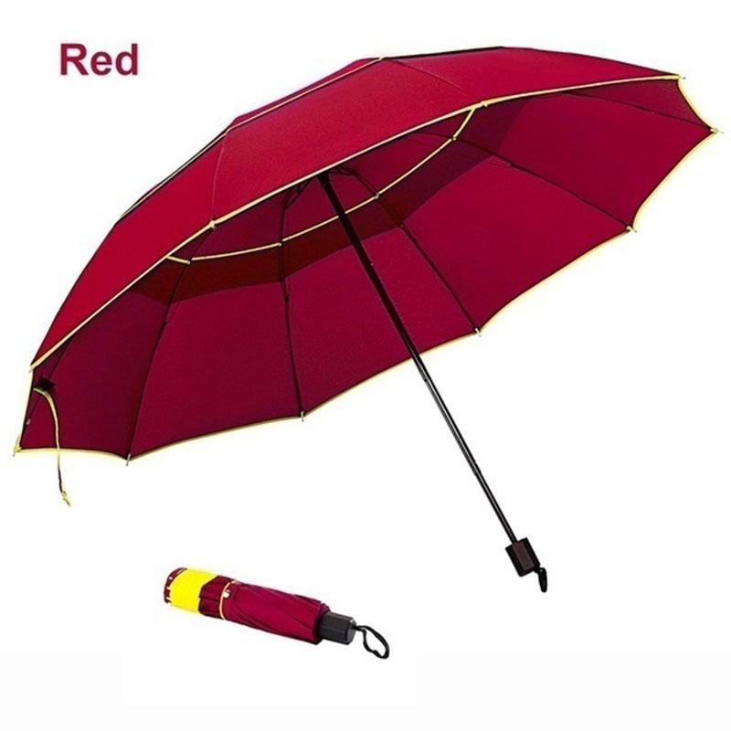 

125см Двойной Ветроустойчивый Зонт Дождь Женский Большой Складной Неавтоматический Зонты Мужской Семейный Путешествия Бизнес Paraguas 10K