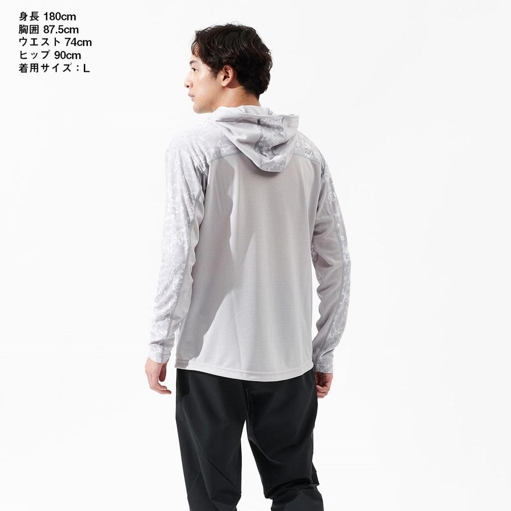 Daiwa Boat Game Hoodie Shirt Marble Black 2XL DE-3625