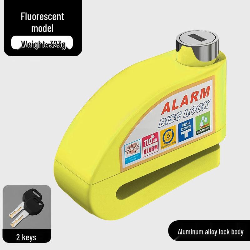 Blocca Disco Freno Antifurto Universale per Auto, Moto e Biciclette con Sistema di Allarme