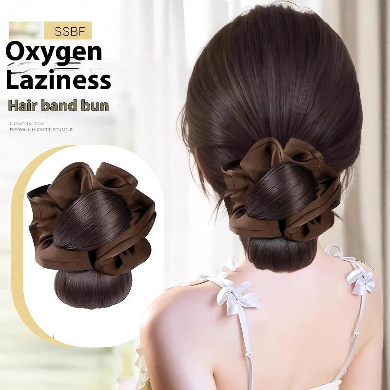 Low Bun Wig Hair Clip-In Messy Bun Hairpiece Straight Hair Extension For Effortless Updo Synthetic Claw Messy Hair Bun For Women