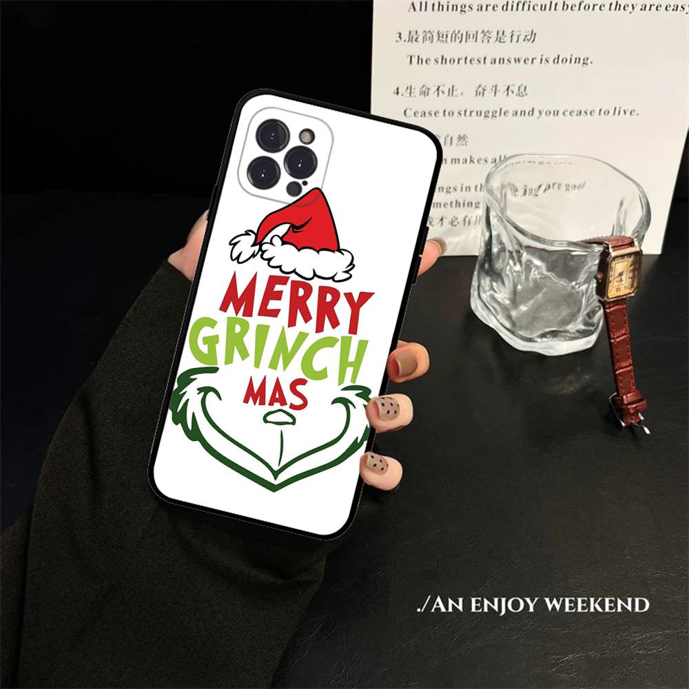 C-Christmas G-Green M-Monsters Phone Case For IPhone 16 15 8 7 6 6S Plus X SE XR XS 14 11 12 13 Mini Pro Max Mobile Case