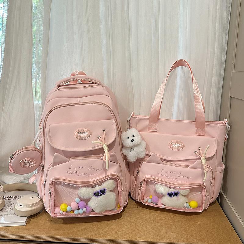 New Japanese Ins Wind Backpack Splash Proof Sweet Leisure Bag Travel Light and Large Capacity Female Backpack.