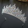 1pc Luxury Bridal Crystal Crown Zircon Wedding Tiara Hair Luxury Heirloom Headpiece for Bride Boho Photoshoot Royal Theme Events