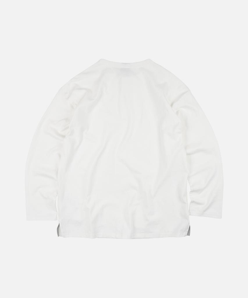 FRIZMWORKS 10S Solid Henley Neck Tee _ White
