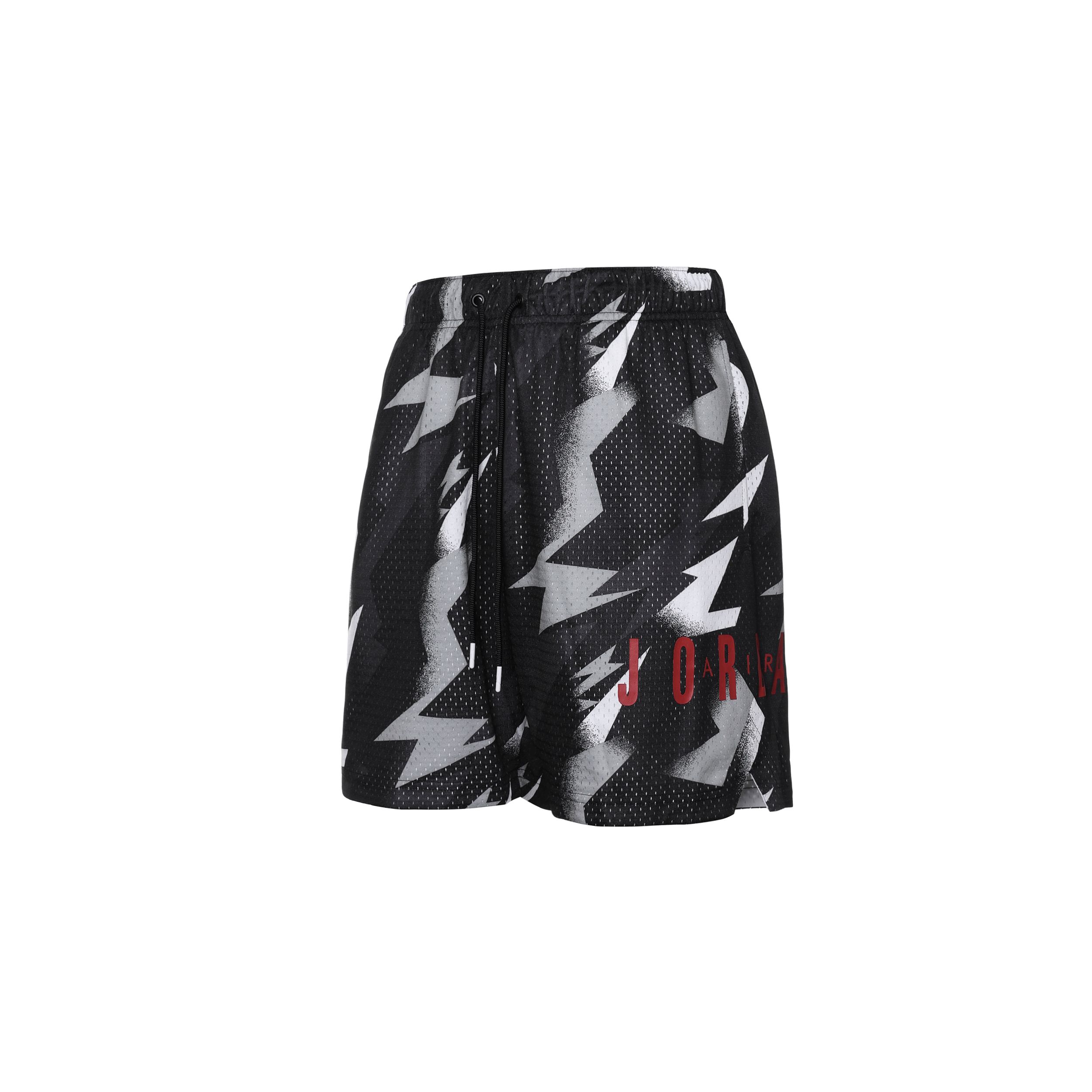 

Спортивные шорты Jordan с принтом молний и шнурком, мужские брюки, черный, белый цвет CZ4758-010 XXL