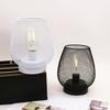 Birdcage Shaped Table Lamp Battery Operated Iron Mesh Shade Night Light for Bedside Bar Cafe Bedroom