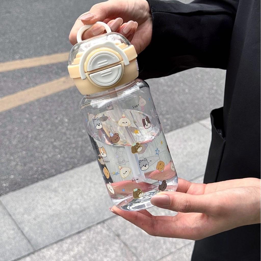 Plastic Double Drink Cup With Cartoon Pattern For Office And Home Use