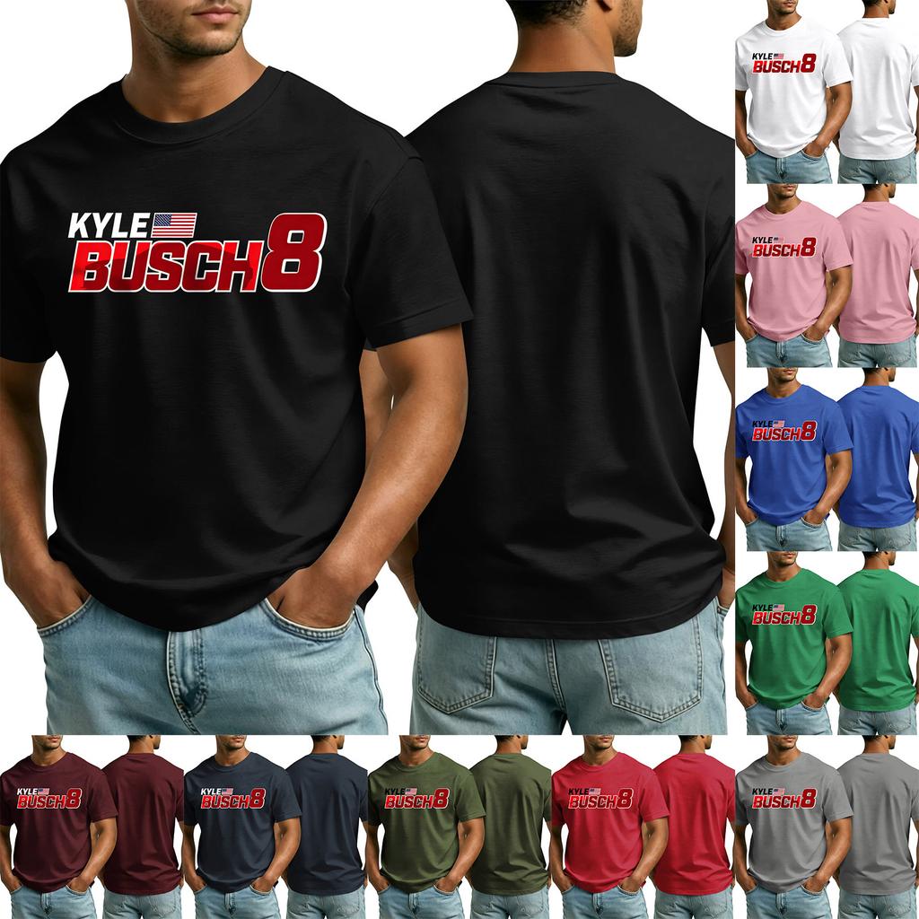 Men's Summer Casual Short Sleeve Crew Neck T-Shirt Printed Graphic Design Lightweight Comfortable Fit