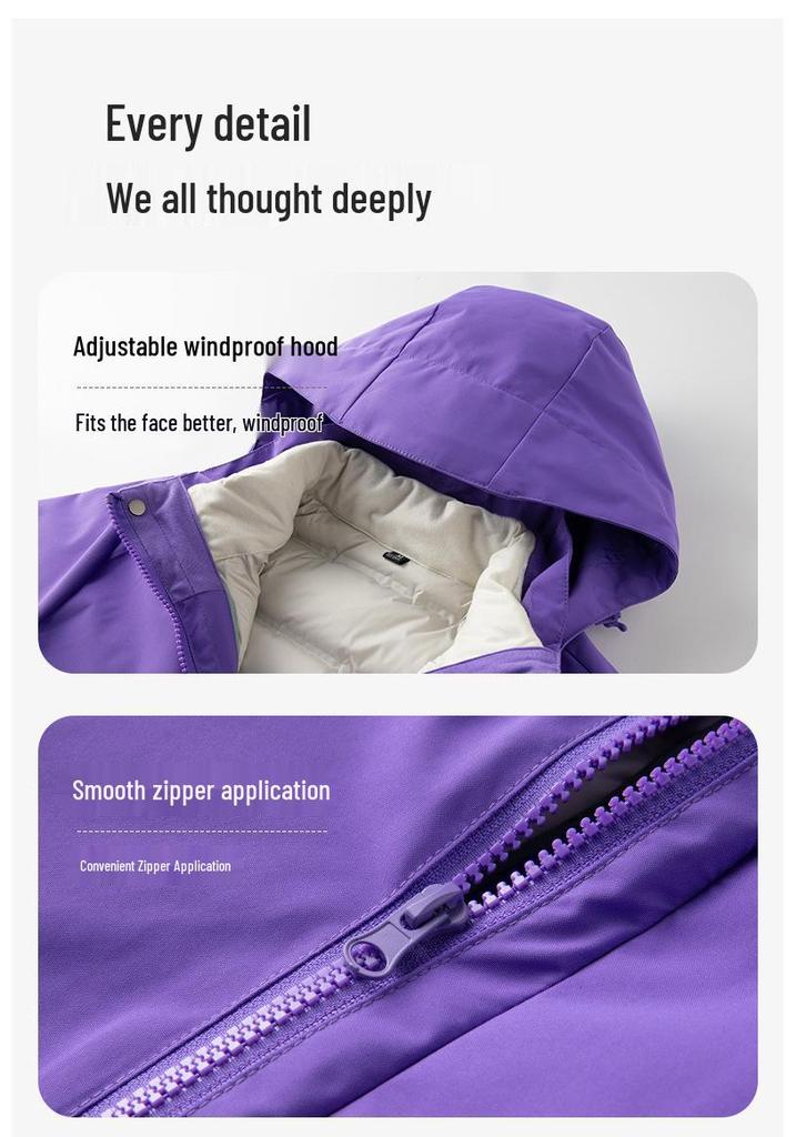 2026 Winter Couple's 3-in-1 Down Jacket Set - White Duck Down Windbreaker and Liner
