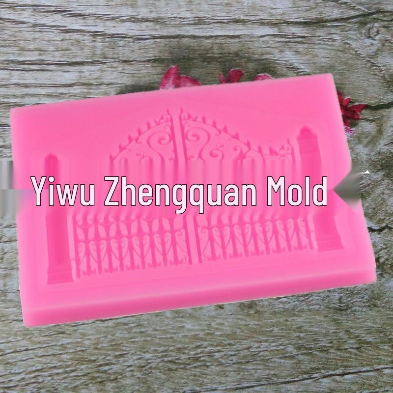 Stampo in silicone fai da te per recinzione e cancello retrò per torta e cioccolato