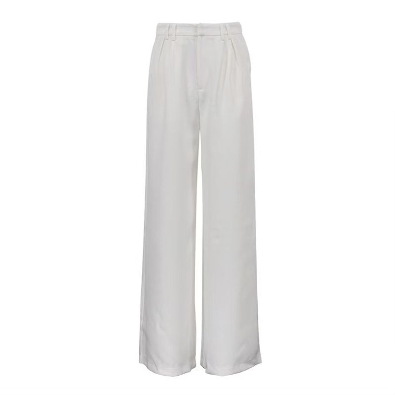 

Fashion New Arrival Fashion High Waist Casual Loose Pants High Waisted Loose Wide Leg Pants White S