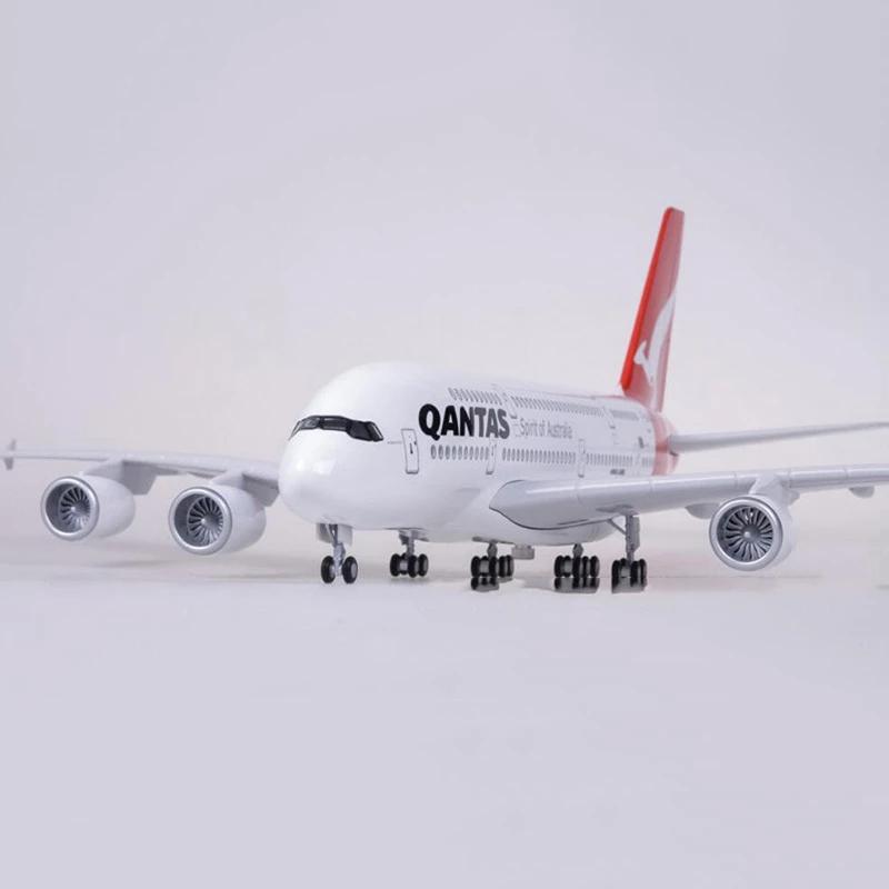 46cm 1/160 Scale Diecast Resin A380 Air Bus Passenger Aircraft Australia Airplane Model Offices Accessories Airways With Cabin