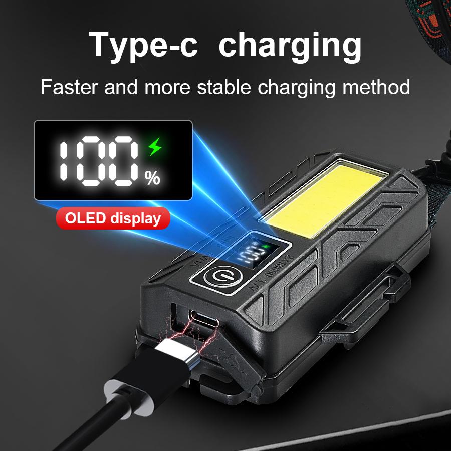 2026 LED Sensor Headlight Super Bright 1000M Headlamp Most Powerful Head Flashlight Waterproof Outdoor Fishing Lantern