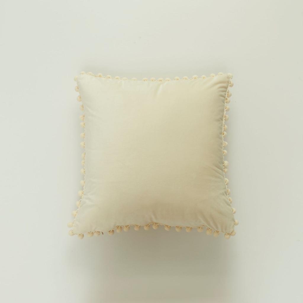 Modern Minimalist Living Room Dutch Velvet Cushion Cover with Large Ball Edge INS Nordic Style Pillow Cover Without Core