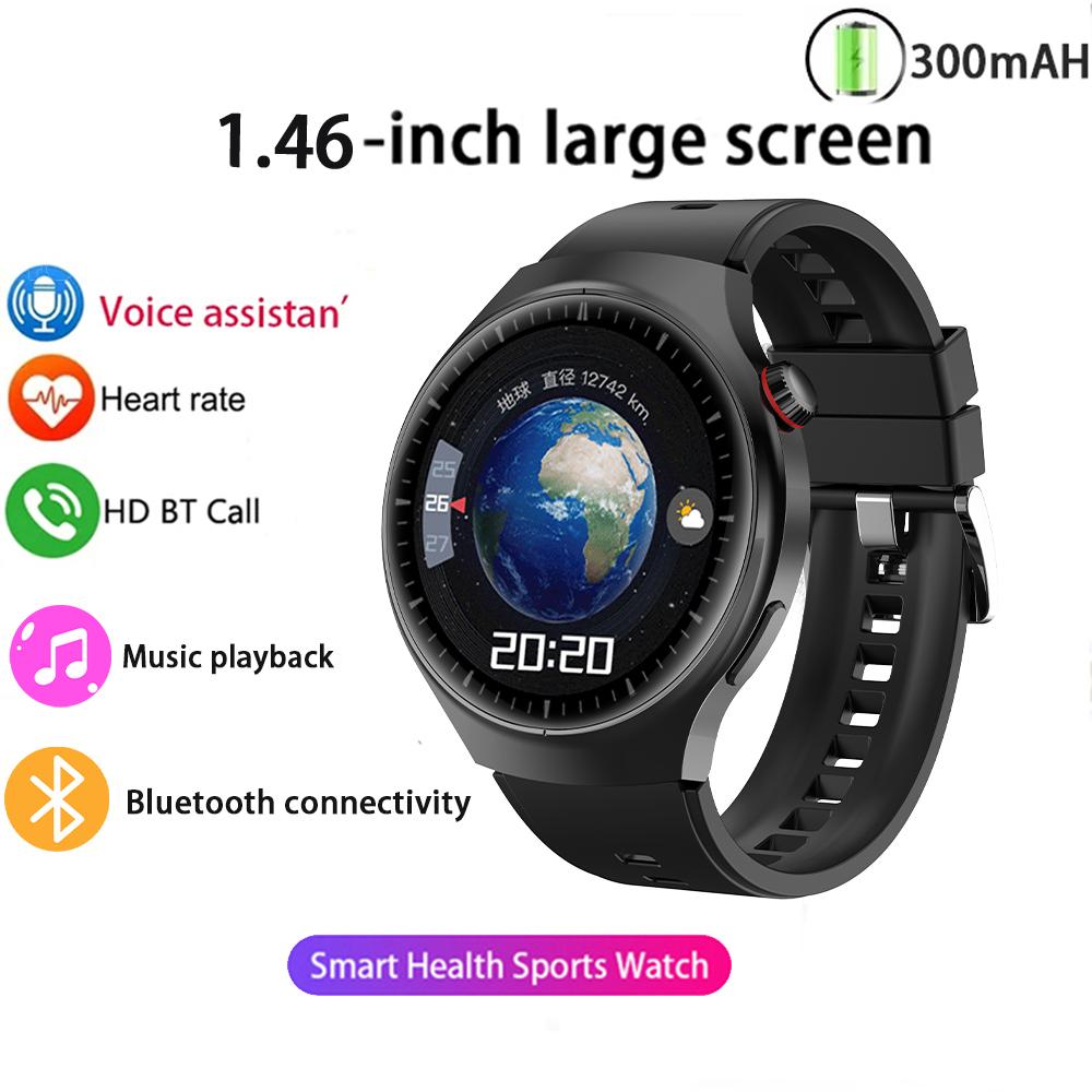 

Новые умные часы 2025 года 6 Pro AMOLED 1,46 дюйма NFC Мониторинг сердечного ритма IP68 Bluetooth-звонок Умные часы Подходят для Android IOS чёрный