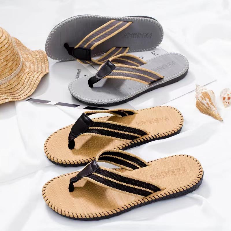 Ciabatte da uomo estive leggere in gomma intrecciata moda casual sandali da esterno traspiranti antiscivolo scarpe da spiaggia