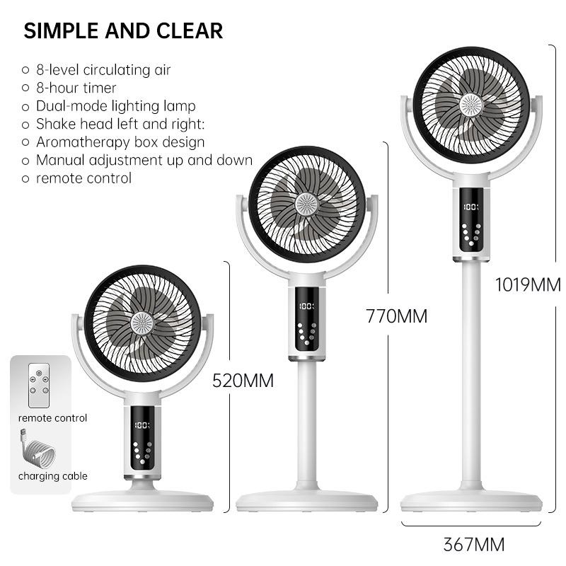 

Multi-Functional Digital Display Fan: Vertical & Desktop Air Circulation for Home and Dorm Contact Customer Service серебряный