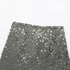 2026 Womens Street Fashion Sequin Double-Breasted Mini Skirt XS S M L