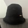 Hollow knitted bucket hat, curled edge fashion visor, travel versatile washbasin hat