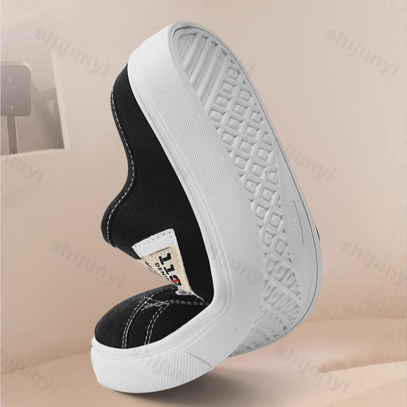 Fashion Women Slippers Lightweight Canvas Shoes 2025 Summer Low Top Breathable White Sneakers Comfortable Non Slip Outdoor Casual Shoes