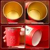 Red and Gold Foil Wedding Anniversary Disposable Cups - Thickened Engagement Tea or Water Cups