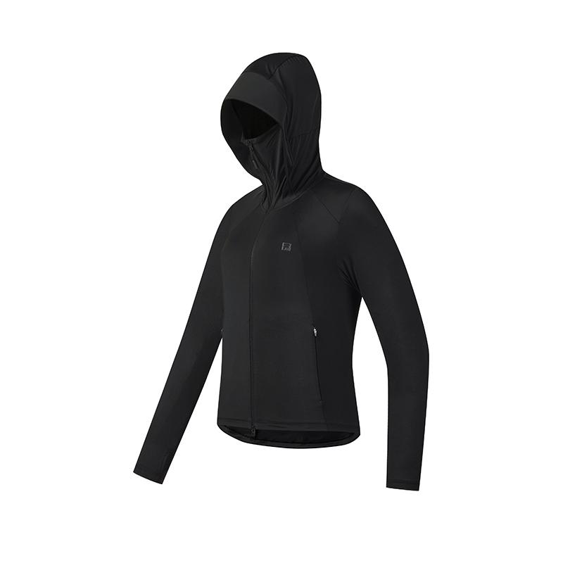 FILA Fitness Fashion Comfortable Simple Sports Training Slim Fit Hooded Knit Jacket Women jackets Black A51W621501FBK S