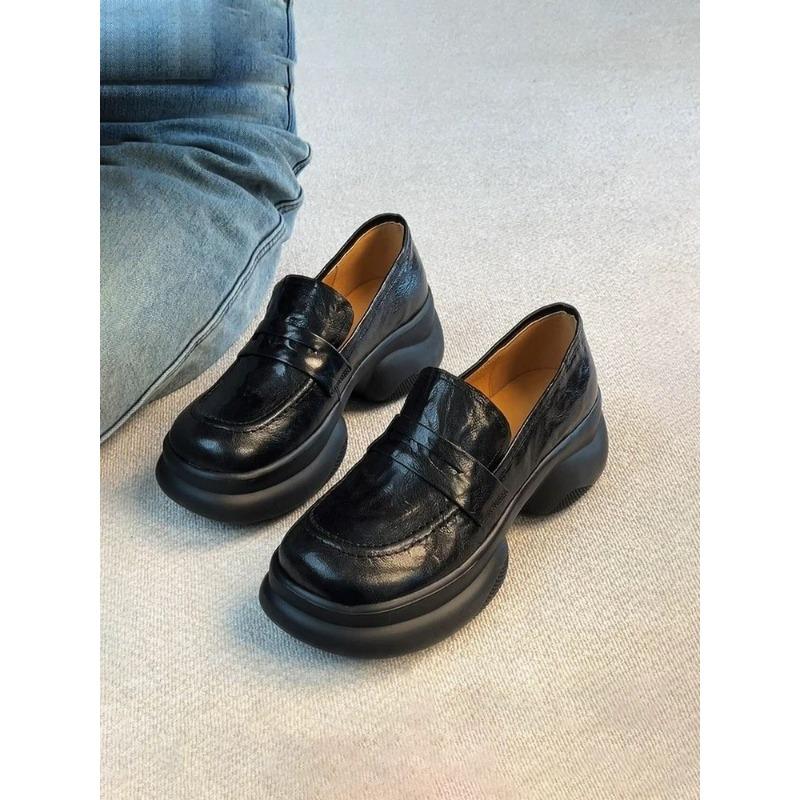 Mocassins pour femmes Printemps Style Britannique Slip-on Plateforme Chaussures Mary Jane Femme Chaussures Lolita Uniforme Jk Japonais Femmes