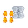 Multipurpose Sturdy Silicone Penguins Ice Cube Tray with Lid 4 Slots Whiskey Ice Mold Easy Release Home Accessory