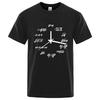 Mens Tshirt 100Cotton Casual Funny Math Clock Print Summer Loose Oneck T Shirt for Men Short Sleeve Cool Tshirt Male Tshirt