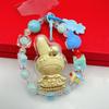 Sanrio My Melody 999 Pure Gold Charm Pendant Keychain Bracelet for Women