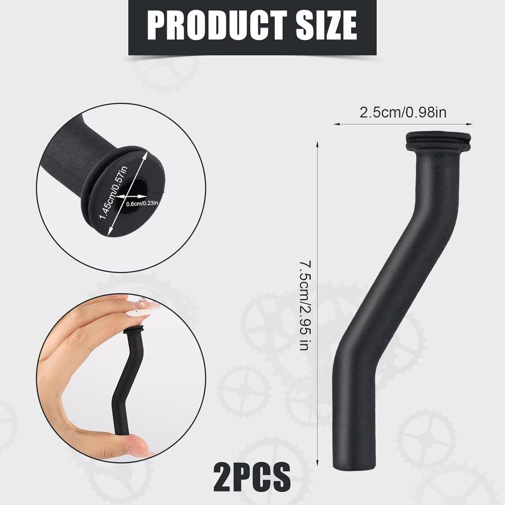 2pcs Rubber Vacuum Hoses, 3 Inch 596163 797408 Vacuum Hoses Replacement Parts for Briggs/Stratton Mower Tractors and Small Gasoline Engines