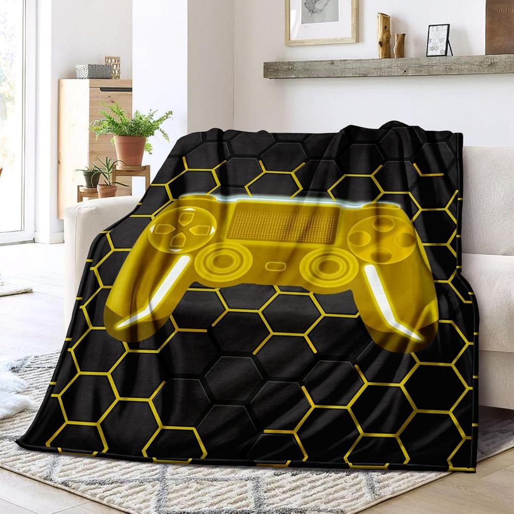 Super Soft Gaming Throw Blanket – Video Game-Inspired Gift for Kids, Teens & Boys – Perfect for Couch, Sofa or Bed
